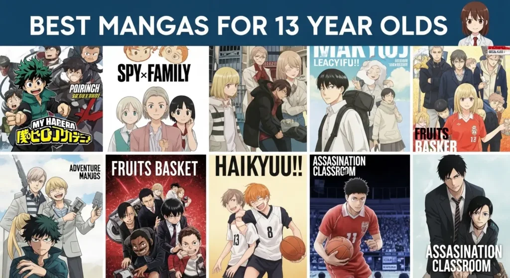 What factors determine whether a manga is suitable for a 13 year old reader?