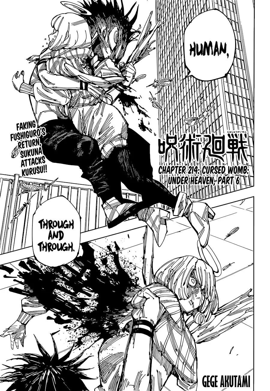 Jujutsu Kaisen, Chapter 214 1 1 215