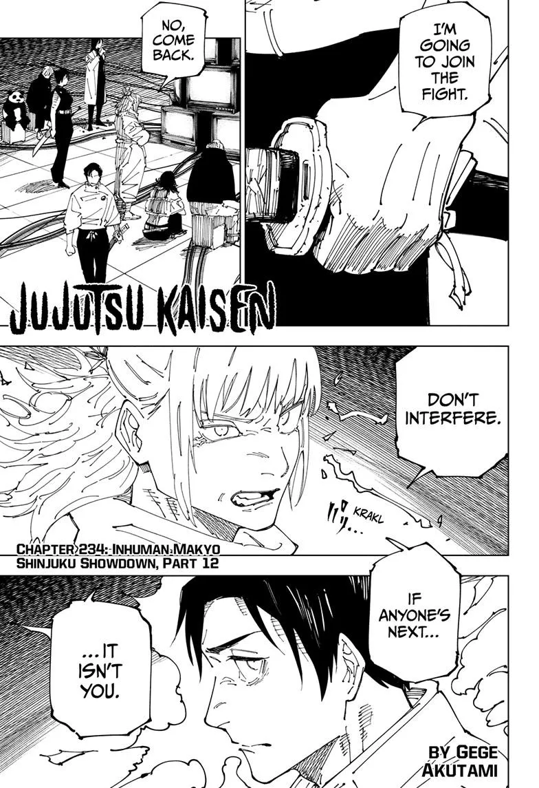 Jujutsu Kaisen, Chapter 234 1 1 216