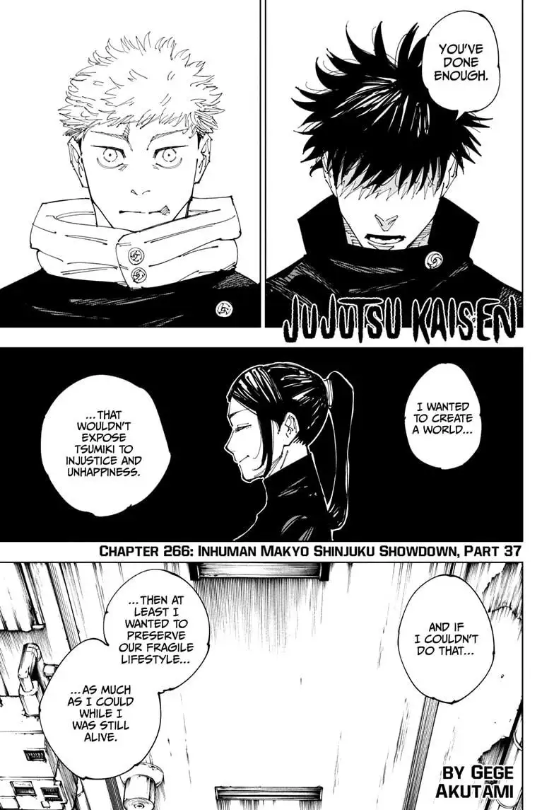 Jujutsu Kaisen, Chapter 266 image Jujutsu Kaisen_Ch266_Page001