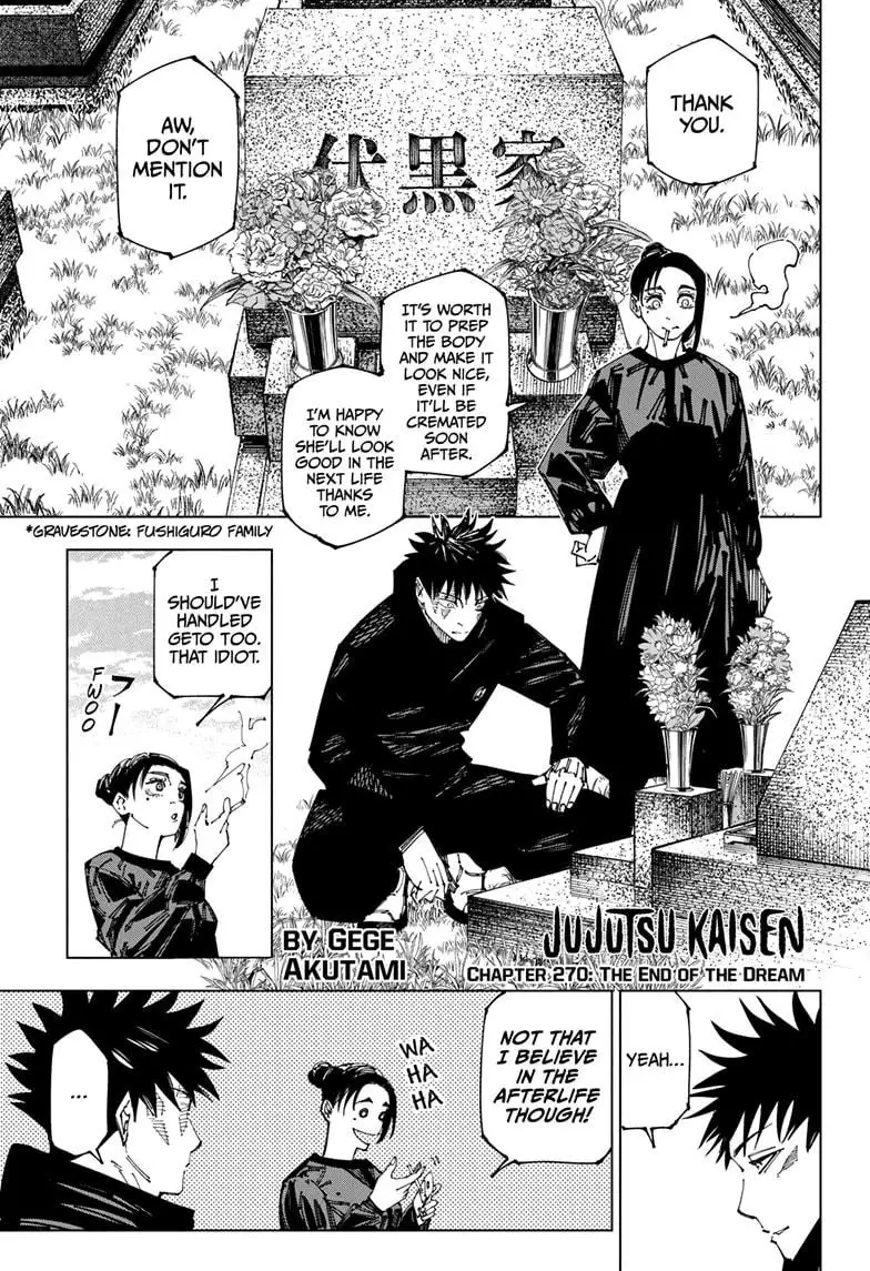 Jujutsu Kaisen, Chapter 270 image Jujutsu Kaisen_Ch270_Page001