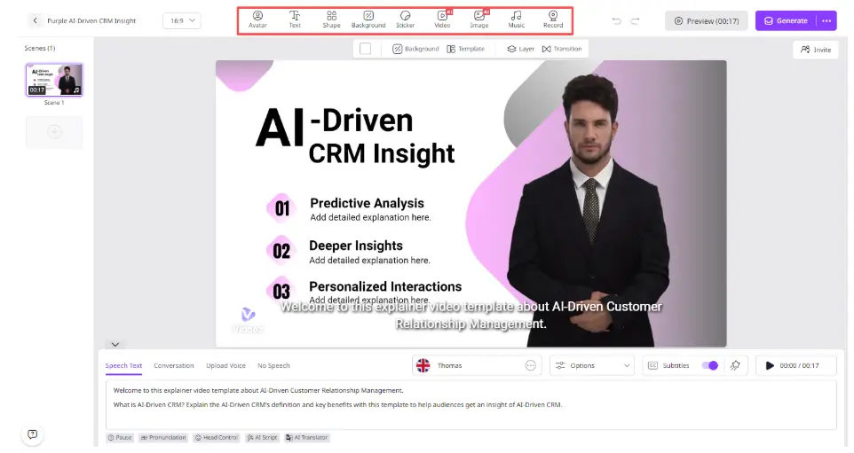 Now use the online video editor